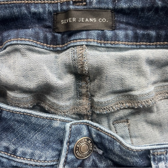 Silver Jeans Co. Elyse Straight Crop Western Glove Works Womens 32/27 - Picture 3 of 8